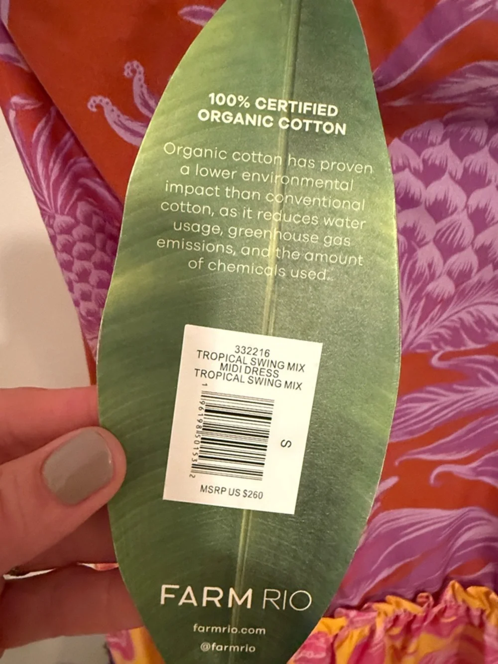 NWT Farm Rio Tropical Swing Mix Midi Dress - Small - Picture 4 of 4